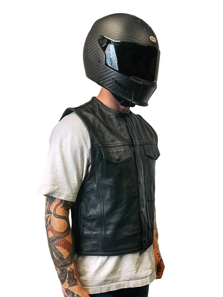 Standard Issue Motorcycle Vest - Leather