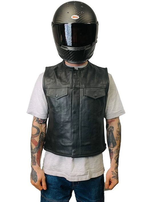 Standard Issue Motorcycle Vest - Leather